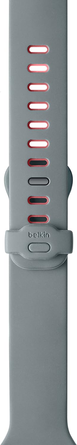 Belkin Sportarmband (geeignet für Apple Watch Series 4, 3, 2, 1, 38 mm/40 mm) 38 mm grau/pink, 38 mm