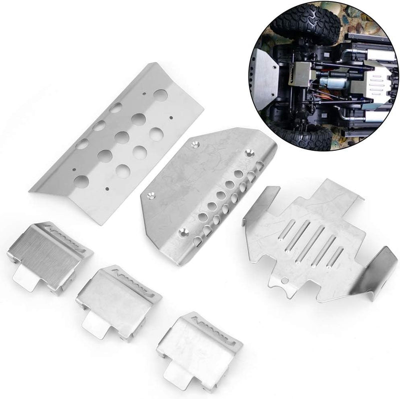 RC-Autoschutz-Unterfahrschutzplatte, 6 Stück / Satz Vorderrad-Hinterachs-Chassisschutz-Unterfahrschu