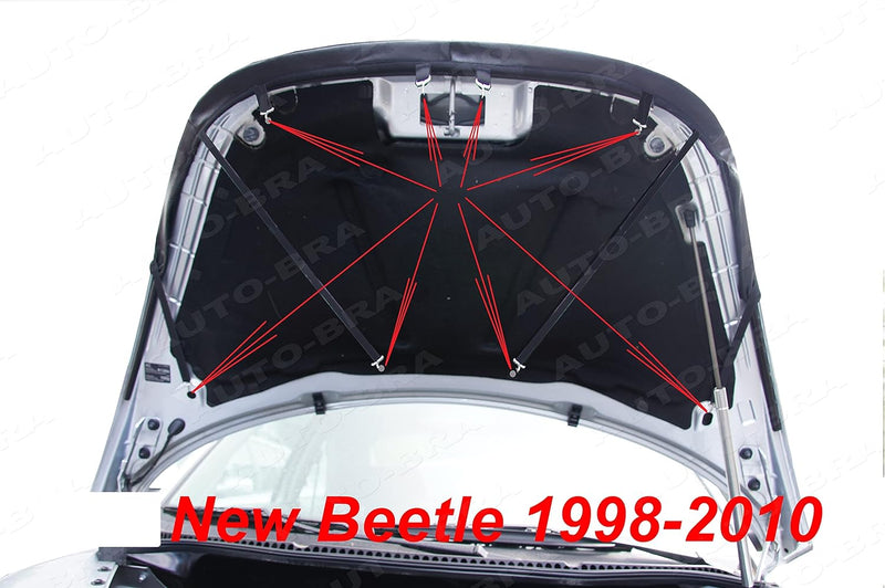 AB-00728 CARBON OPTIK Auto Bra kompatibel mit VW Volkswagen New Beetle Bj. 1998-2010 Haubenbra Stein