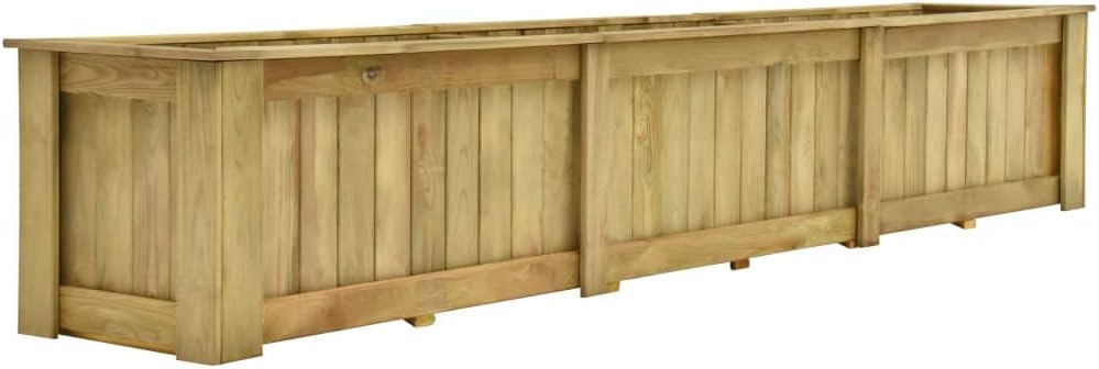 Tidyard Hochbeet 291 x 50 x 50 cm Kiefernholz Imprägniert Pflanzkübel Blumenkasten Pflanzkasten Blum