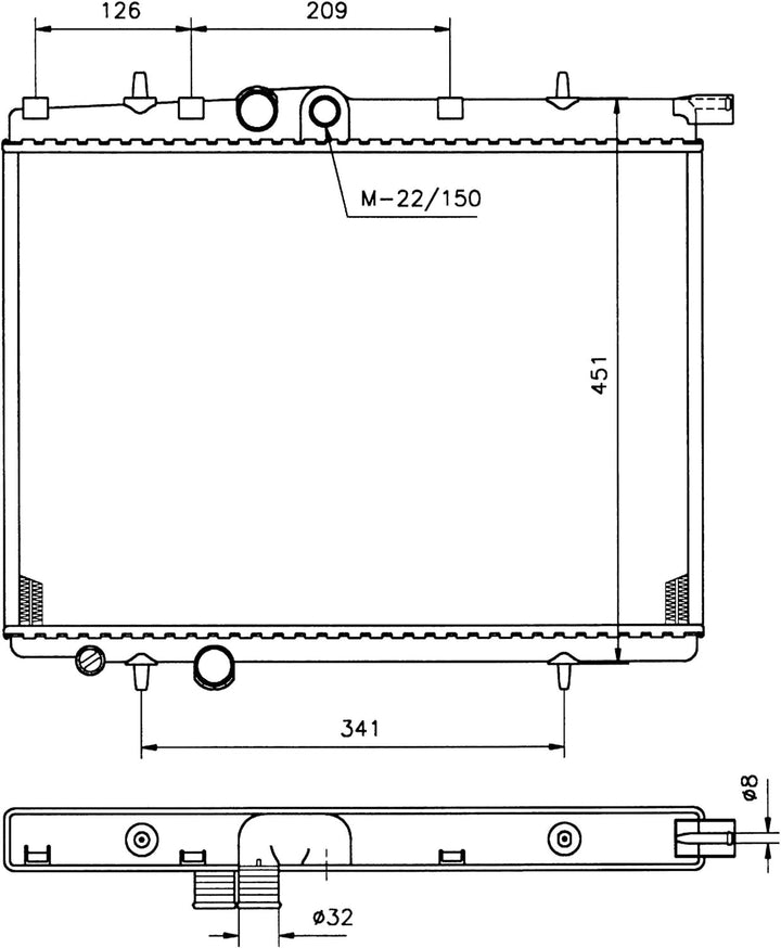 NRF 509525 Kühler, Motorkühlung