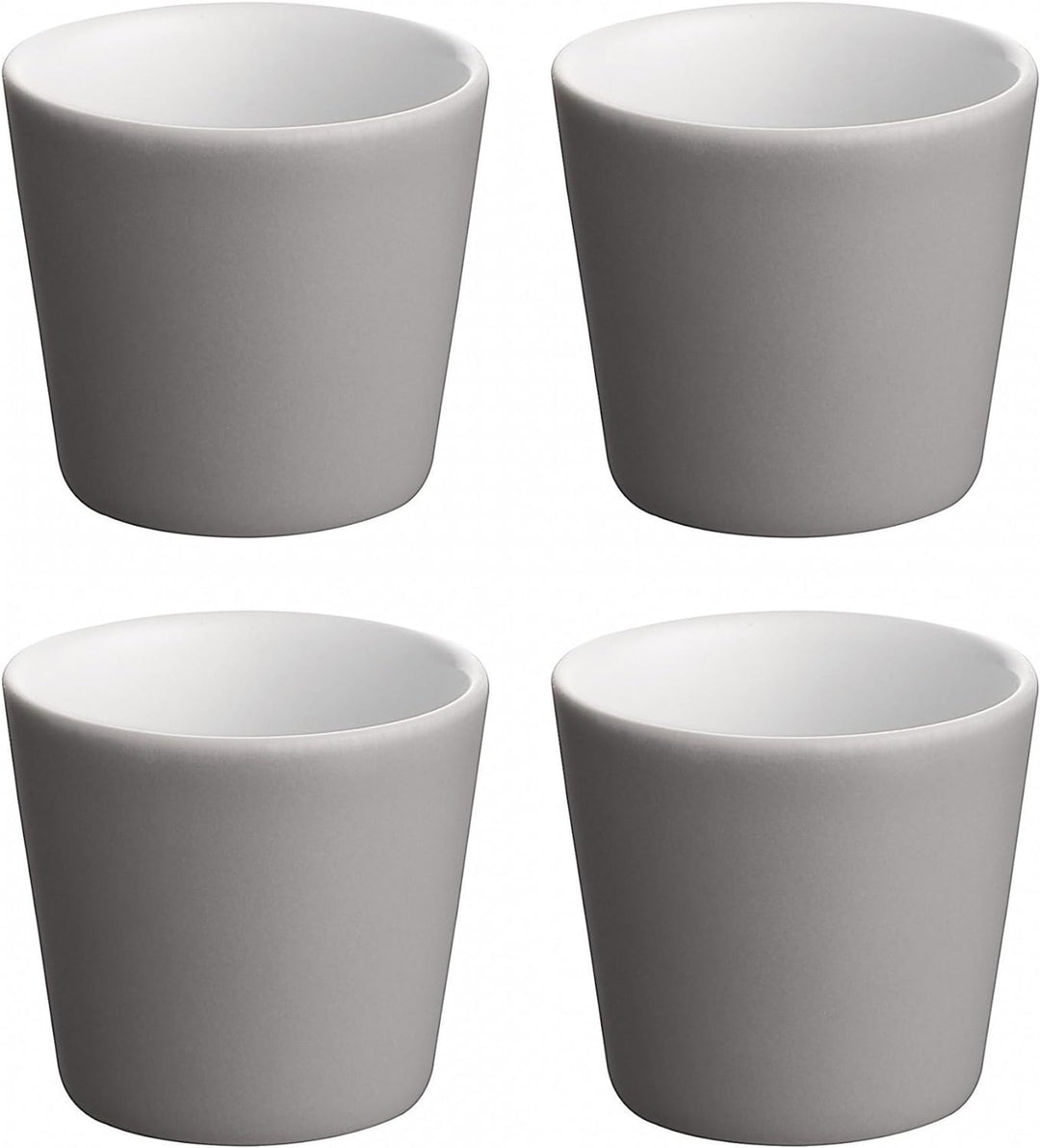 Alessi "Tonale", 4 Stück Mokka Obertasse Dark Grey Grau, Grau