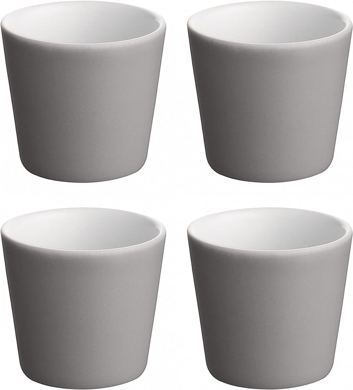 Alessi "Tonale", 4 Stück Mokka Obertasse Dark Grey Grau, Grau