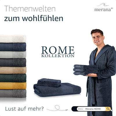 Merana Rome Handtuch Set | saugstark, weich und fusselfrei | Frottier Luxus Qualität | 100% Baumwoll