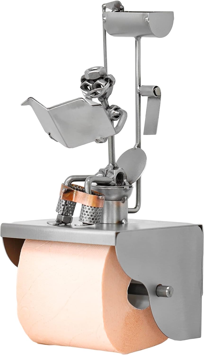 metalman24 Schraubenmännchen KLOMANN KLOPAPIERHALTER TOILETTENPAPIERHALTER handgefertigte ausgefalle