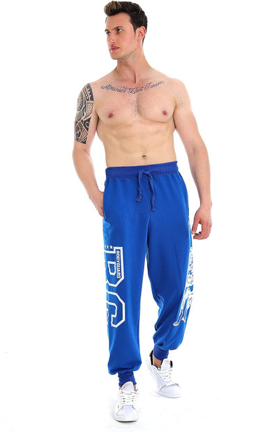 Raff&Taff Herren Jogginghose Bodyguard Bulldog Coole Lässige Sporthose Freizeithose Royalblau 8XL, R