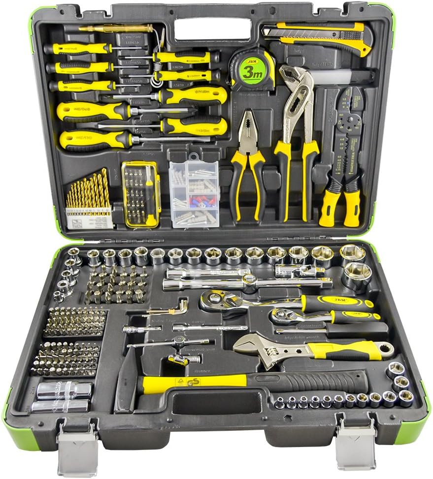 ESTUCHE DE HERRAMIENTAS 303 PIEZAS/CON VASOS HEXAGONALES