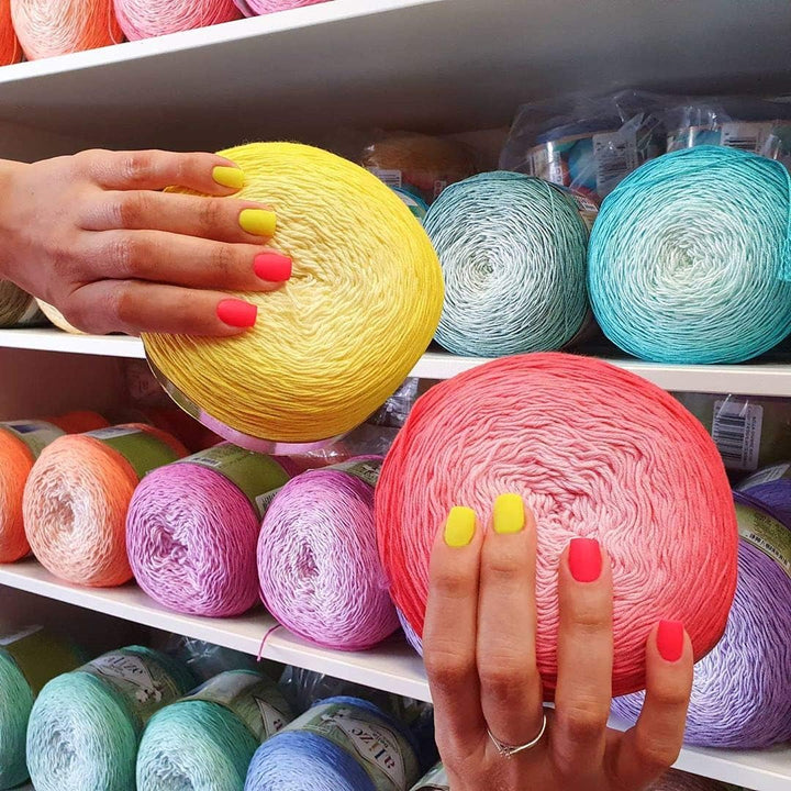 Alize Bella Ombre Batik 100% Baumwolle Garn 1 Big Knäuel 250 g 900 m 984 Yards 7409, 7409