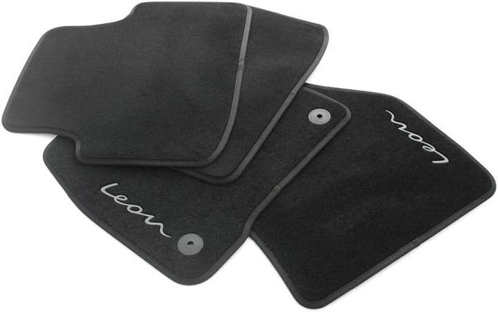 Seat 5FB061675041 Trail Textil Fussmatten 4X Stoffmatten Velours, mit Leon Schriftzug, mit Verstärku