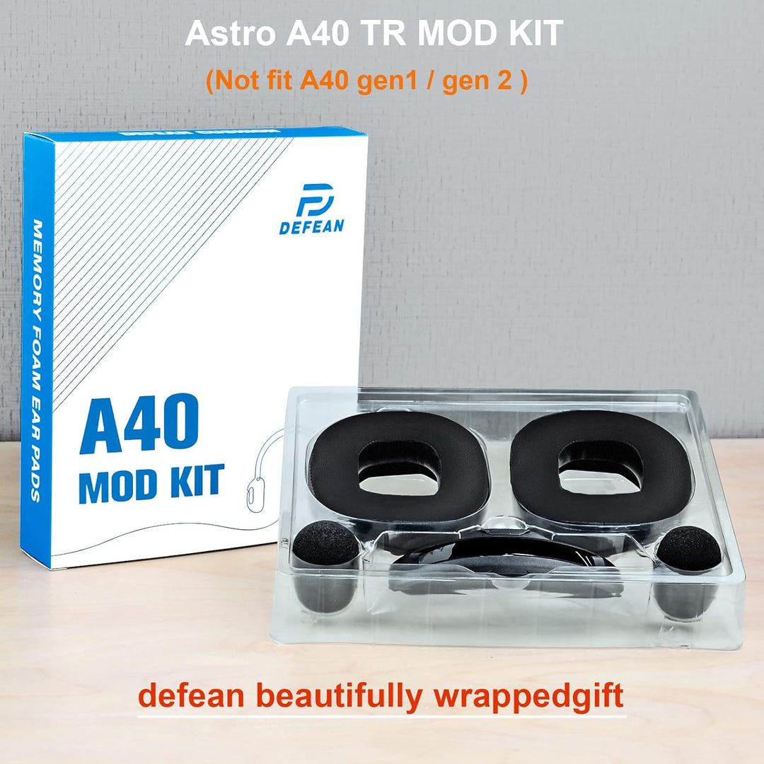 A40 TR Mod Kit – defean Ersatz-Ohrpolster und Kopfband, kompatibel mit Astro Gaming A40 TR Headset,