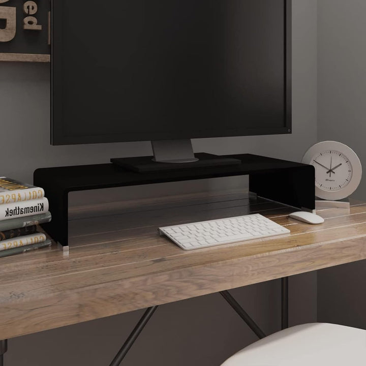 Susany TV-Tisch/Bildschirmerhöhung TV-Schrank Glaskonstruktion Glasschrank TV-Konsole TV-Tisch Bilds