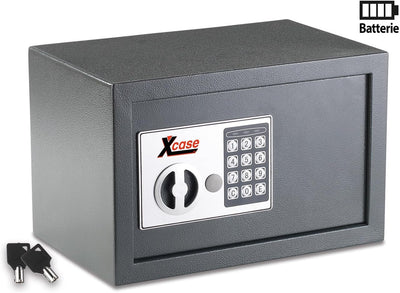 Xcase Schranksafe: Stahlsafe mit digitalem Schloss, 12 Liter (Mini Safe, Tresor Safe, Schlüsseltreso