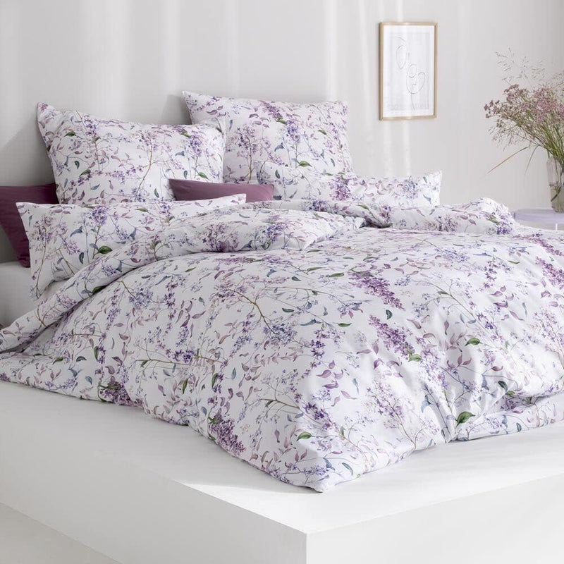 ESTELLA Atelier Mako-Satin Bettwäsche Sybille Farbe Lilac Grösse 135x200 + 80x80 + 40x80