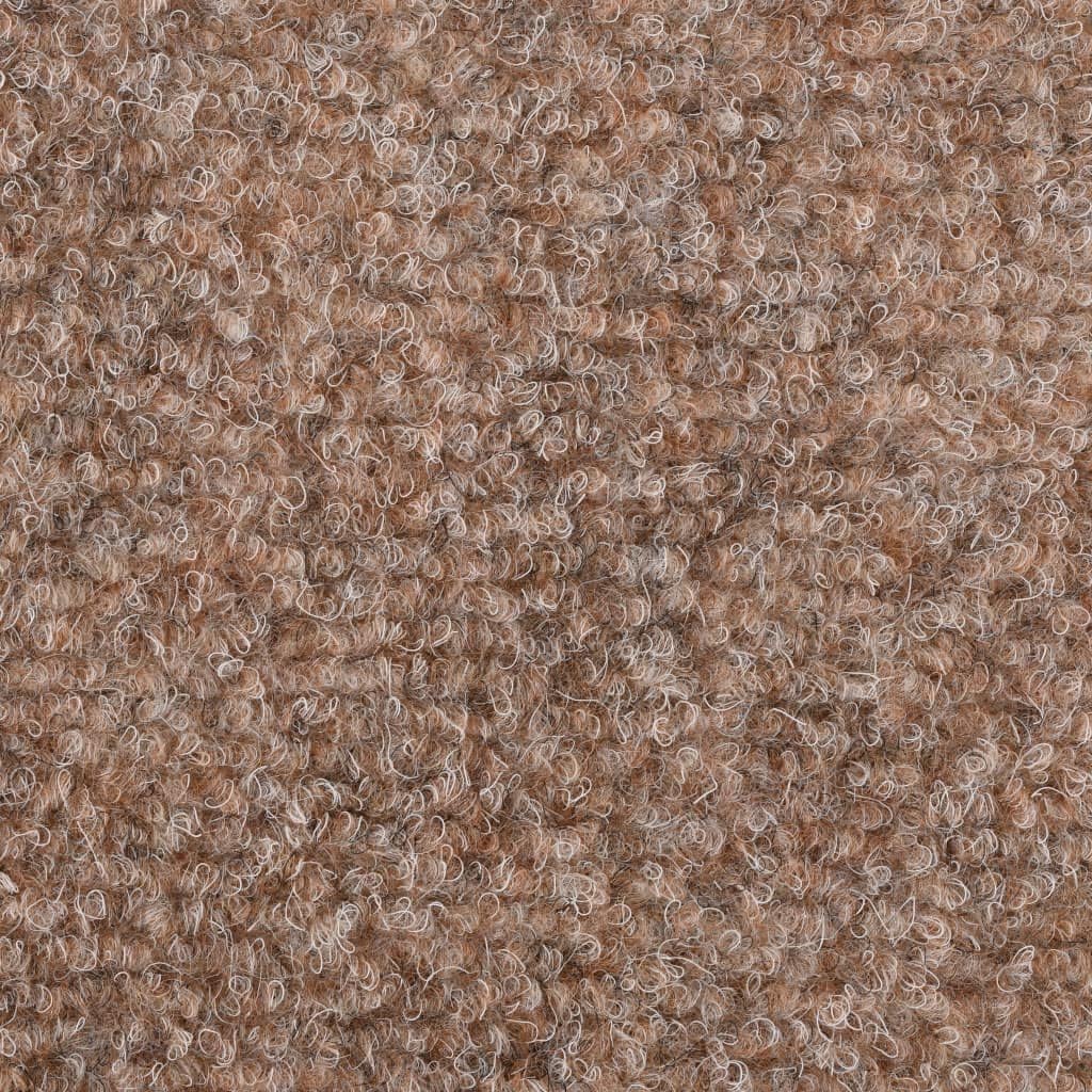 homiuse 15 STK. Selbstklebende Treppenmatten Nadelvlies 56x17x3 cm Braun Treppenstufen Matten Modern