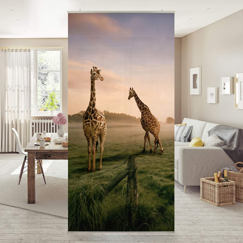 Bilderwelten Raumteiler Surreal Giraffes 250x120cm ohne Halterung 250x120cm without hanger, 250x120c