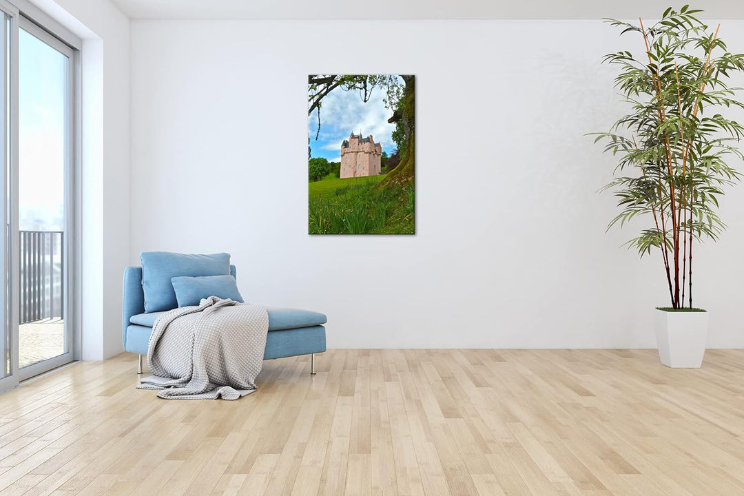deyoli Festung in Schottland Format: 80x60 als Leinwandbild, Motiv fertig gerahmt auf Echtholzrahmen