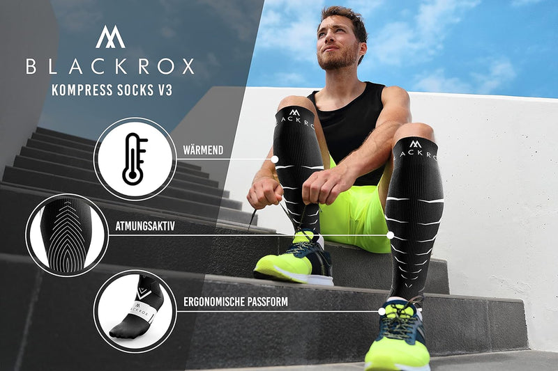 BLACKROX Kompressionsstrümpfe Sport Astropreform Kompressionssocken Vergleichssieger Sportkompressio