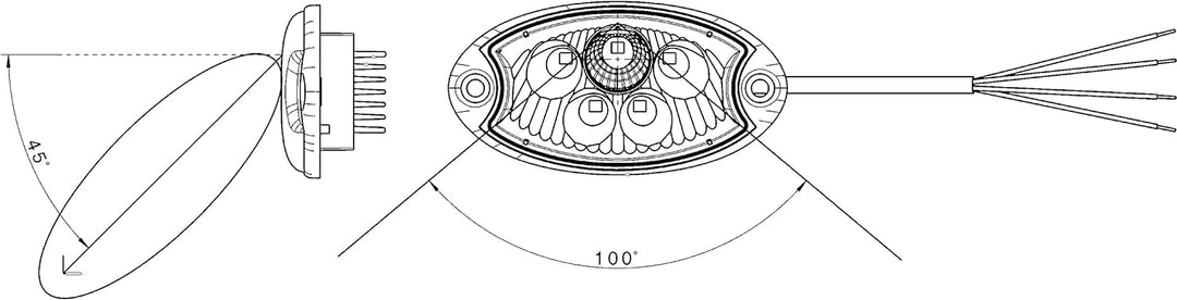 HELLA - Innenraumleuchte - Mini OvalLED VESTA5 - LED - 12V - 1.2W - LED - Einbau - Lichtscheibenfarb