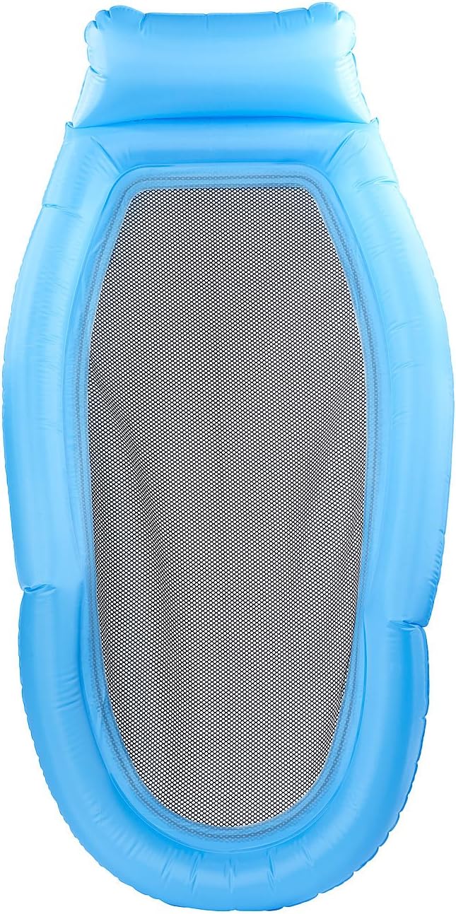 infactory Wasserhängematten: Wasser-Hängematte mit Netz-Liegefläche & Transport-Tasche, 178 x 94 cm