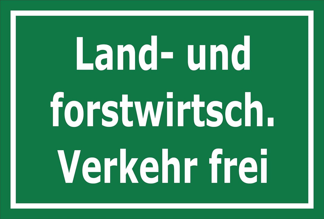 Melis Folienwerkstatt Schild Land- forstwirtsch. Verkehr - 60x40cm - 3mm Aluverbund – 20 VAR S00359-