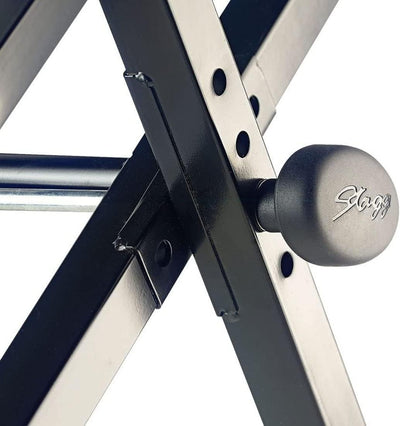 Stagg KEB-A60 Klavierbank Keyboard Hocker Sitzbank + keepdrum Kopfhörer