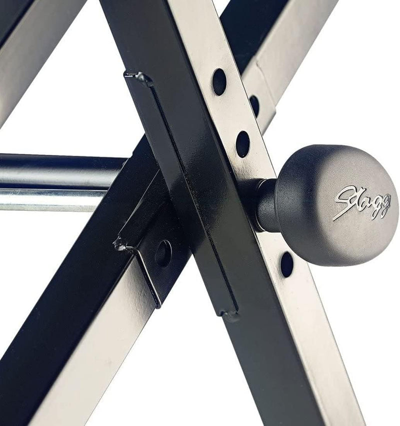 Stagg KEB-A60 Klavierbank Keyboard Hocker Sitzbank + keepdrum Kopfhörer