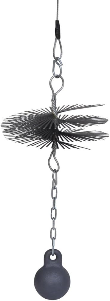 Festnight 200 mm Rund Kaminbesen Schornsteinbesen Kaminreinigungsbürste aus Drahtseil + Stahl Durchm