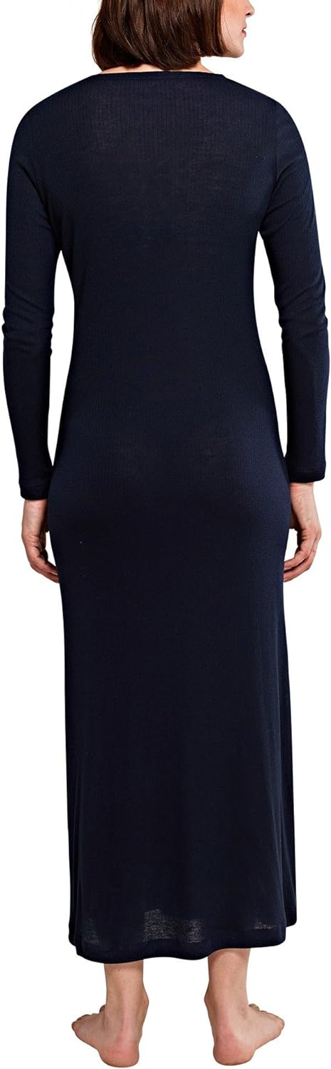 Schiesser, Selected Premium, Damen Schlafanzug, Sleepshirt Nachthemd, 1/1 Arm, 130 cm, Feinripp Gemu