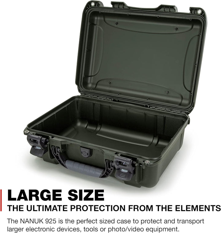 Nanuk 925 Wasserdichter Hartschalenkoffer leer - Olive Leer Olive, Leer Olive