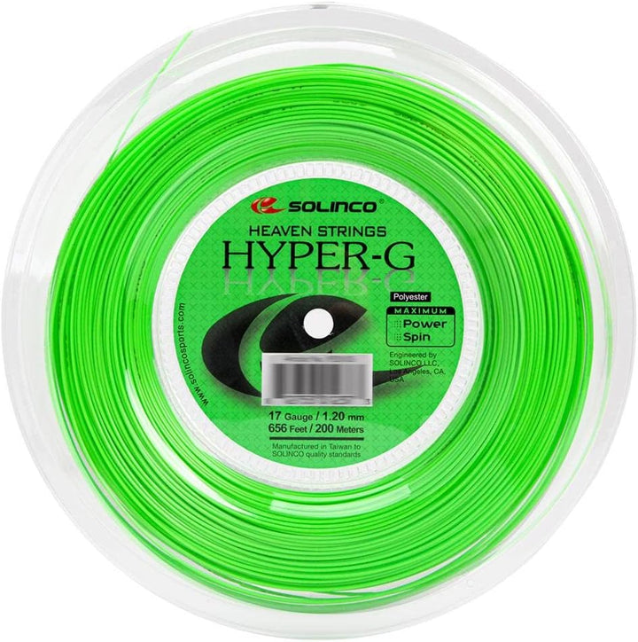 Solinco Hyper-G 200M Grün Tennis Saitenrolle 200m Monofil Grün 1,20, 1,20