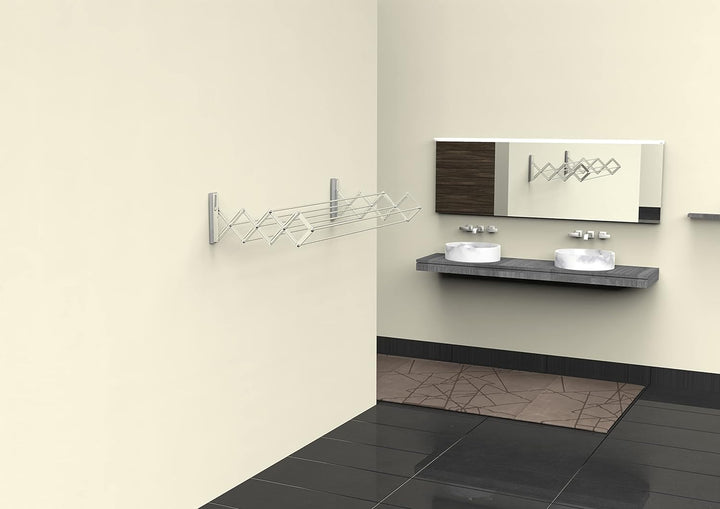 Juwel Wäschetrockner Ruck Zuck 60 (Wandtrockner ausziehbar, Trockner für innen und aussen, Tragkraft