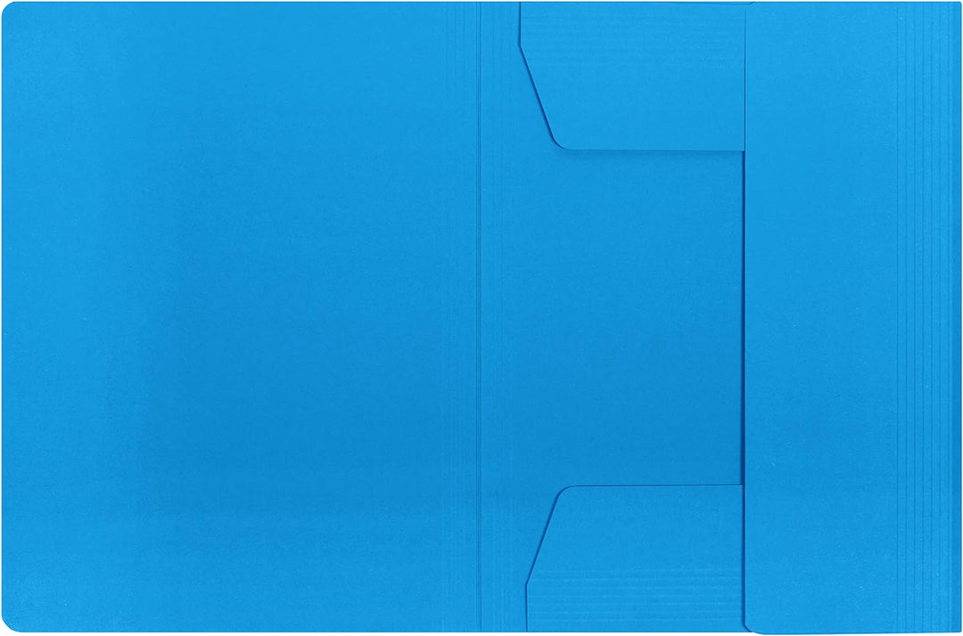 ELBA Sammel-Mappe chic, für A4, aus Karton, 3 Innenklappen, blau, 25er Pack blau Sammelmappe chic, b