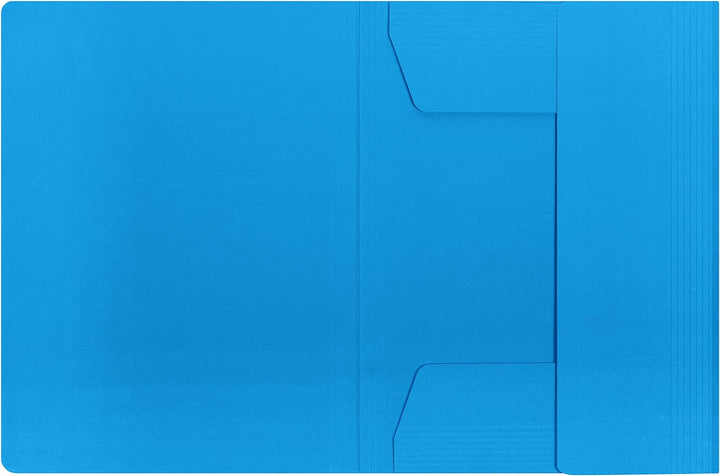 ELBA Sammel-Mappe chic, für A4, aus Karton, 3 Innenklappen, blau, 25er Pack blau Sammelmappe chic, b