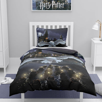 Familando Wende Bettwäsche-Set Harry Potter 135x200 80 x 80 cm · Kinderbettwäsche aus 100% Baumwolle