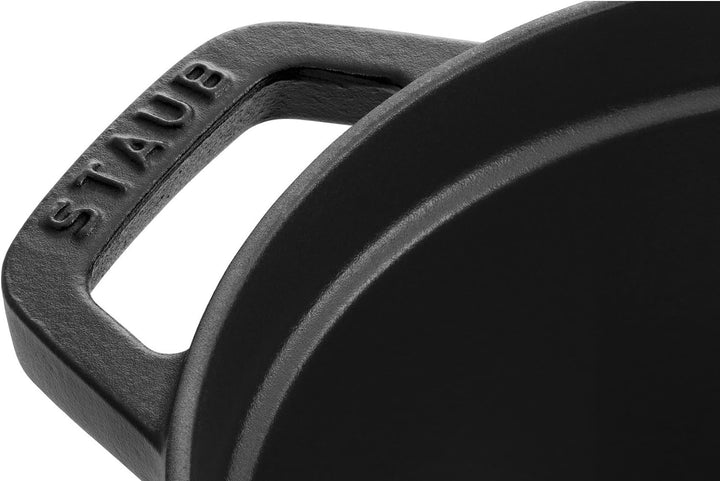 STAUB Gusseisen Bräter/Cocotte, Oval 17 cm, 1 L, Aromaregen Funktion, Für alle Herdarten geeignet, S