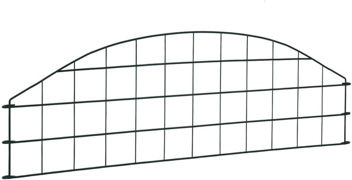 HOMIUSE Teichzaun-Set Oberbogen 77,3x26 cm Grün Gartenzaun Zaun für Hunde Gartentor Metall Zaun Gart
