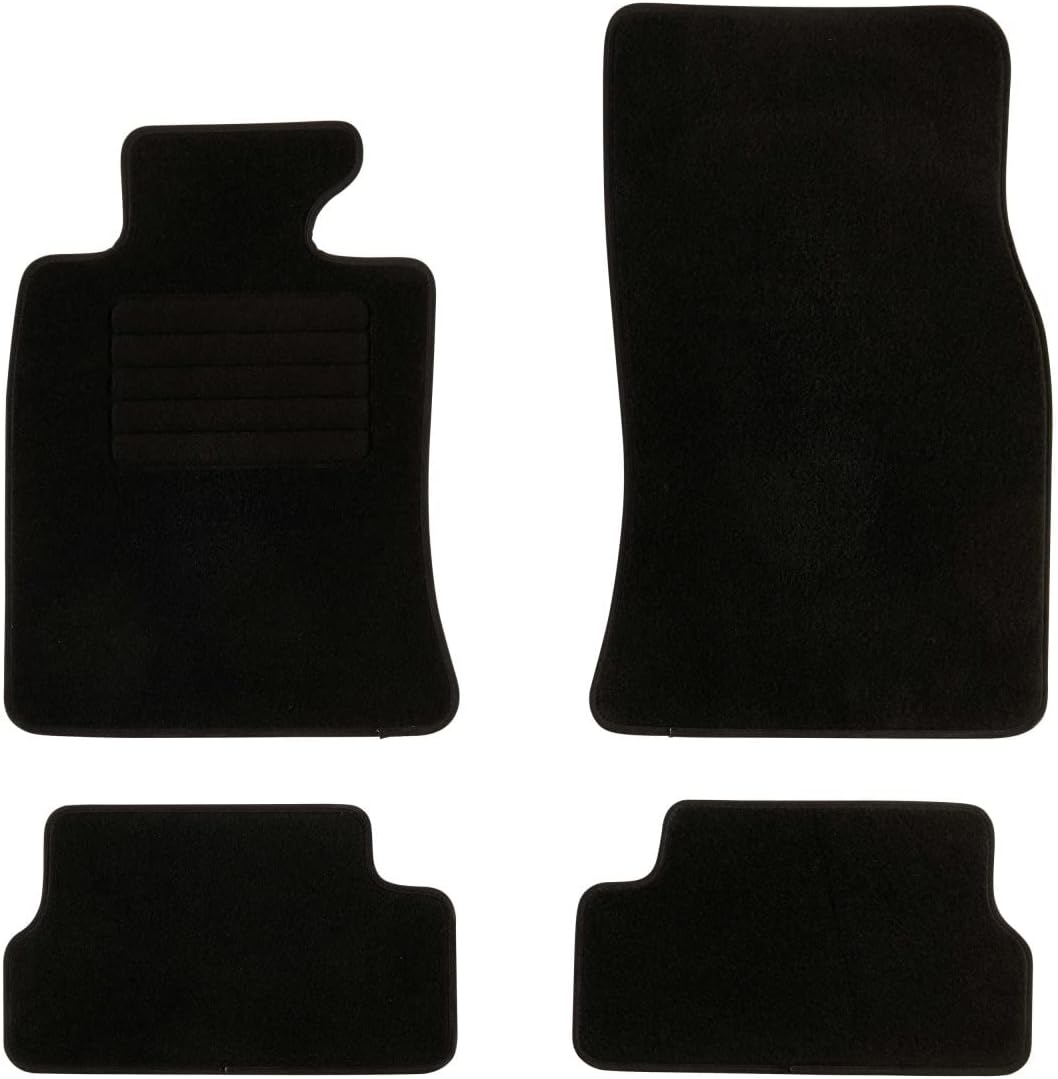 DBS Autofussmatte - nach Mass - 4-teilig - Anti Rutsch - schwarzer Nadelfilz 900g/m² - Velours Ferti