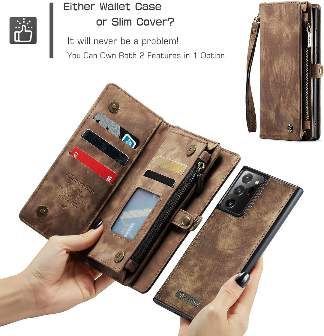 UFinetech Abnehmbar Magnetische Samsung Galaxy Note 20 Ultra Hülle Tasche Case Stylish Luxus TPU Led