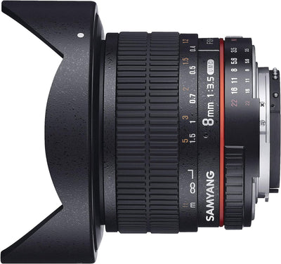 Samyang 8mm F3.5 CS II Objektiv für Anschluss Pentax K, Pentax K