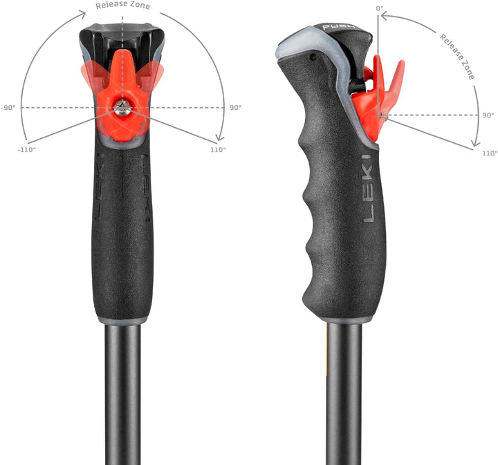 LEKI Peak Vario 3D Skistöcke black-dark anthracite-orange 110-140cm, black-dark anthracite-orange 11