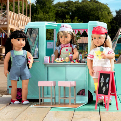 Our Generation 44487 OG (Ice Cream Truck Eiswagen, blau