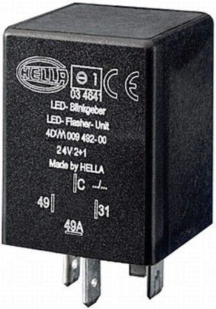 HELLA - Blinkgeber - 24V - 4-polig - Anbau - elektronisch - mit Halter - 4DM 009 492-001