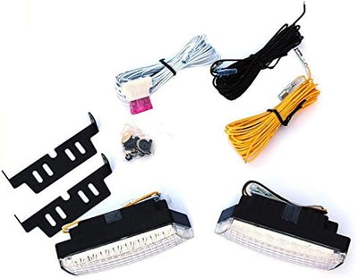 BLUETECH Ultra kleine universale LED Tagfahrleuchten/Tagfahrlichter mit 16 SMD LEDs R87 Modul E-Prüf