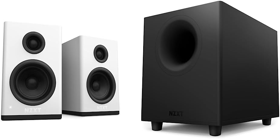 Nzxt Bundle Relay PC Gaming Lautsprecher - Full-Range-Sound – 80 Watt – Seidenkalotten-Hochtöner Rel