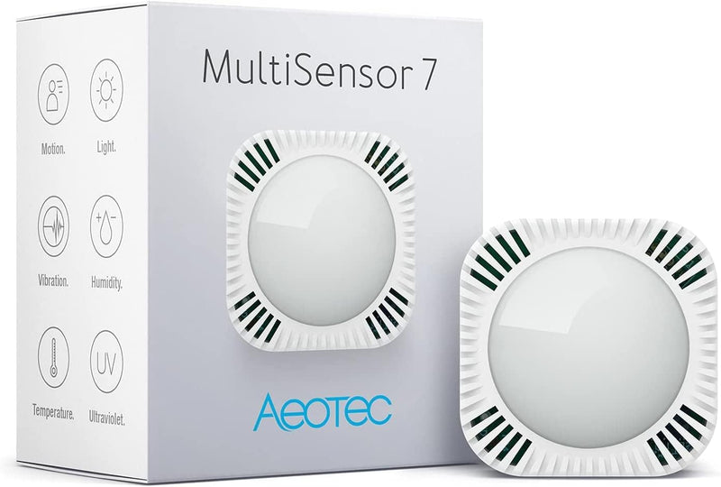 Aeotec Multi-Sensor 7 | Z-Wave Smart Home 6-in1 Sensor | Bewegungsmelder, Temperatur, Luftfeuchtigke