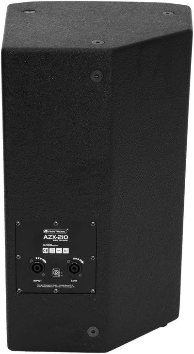 Omnitronic AZX-210 2-Wege Top 200W | Passive 2-Wege-Lautsprecherbox mit 10"-Woofer, 1"-Treiber und 2