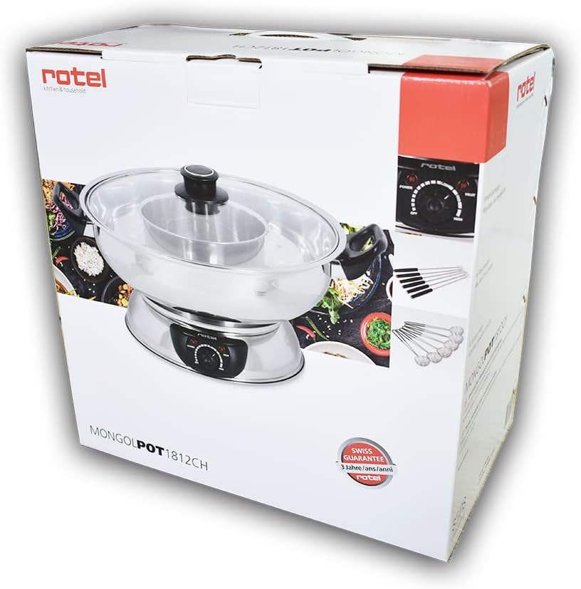 Rotel Mongol Pot 1812CH Küchenzubehör, 2,5 l, 6 Personen, 2,5 l, rund, 1600 W, 370 mm