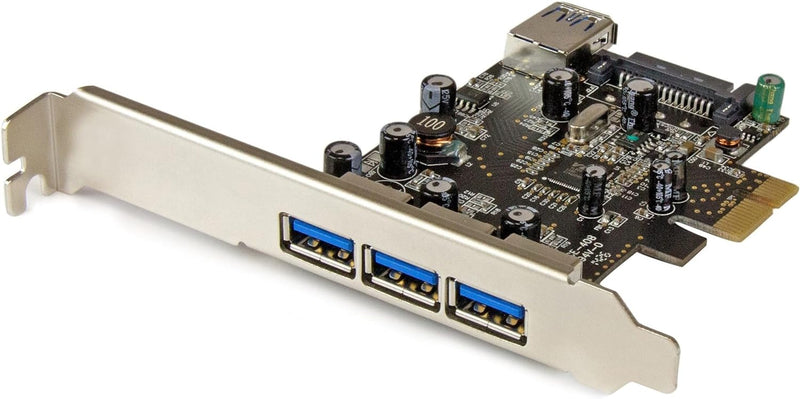 StarTech.com 4 Port PCI Express USB 3.0 Karte - 4-fach PCIe USB 3.0 Schnittstellenkarte - 3 Externe