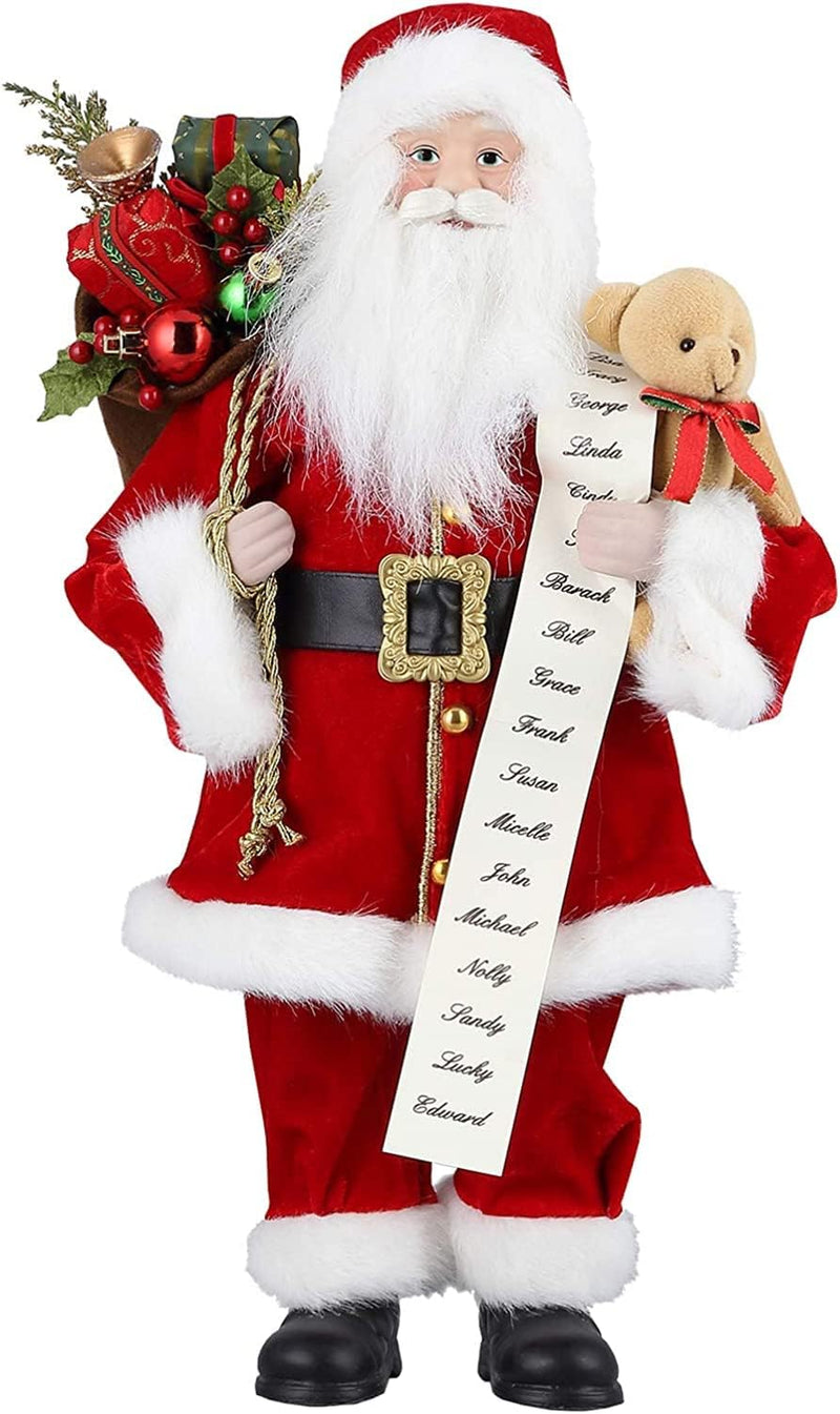 Uten Weihnachtsmann 44cm/ 18“ Santa Claus Figuren animierte Weihnachtsstern stehend Santa Figur mit