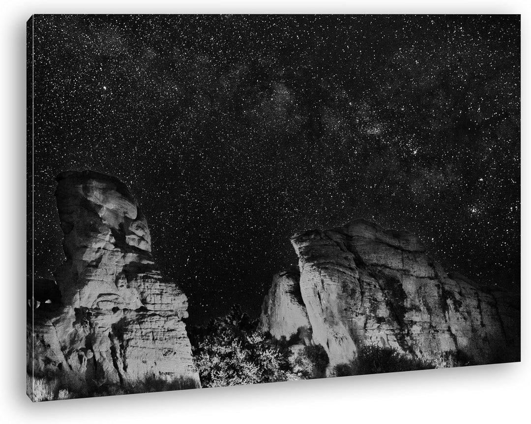 deyoli Sternenhimmel im Grand Canyon Format: 60x40 Effekt: Schwarz/Weiss als Leinwand, Motiv fertig